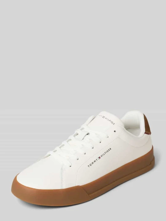 Zdjęcie produktu Niskie sneakersy z prawdziwej skóry model 'TH COURT' Tommy Hilfiger Biały