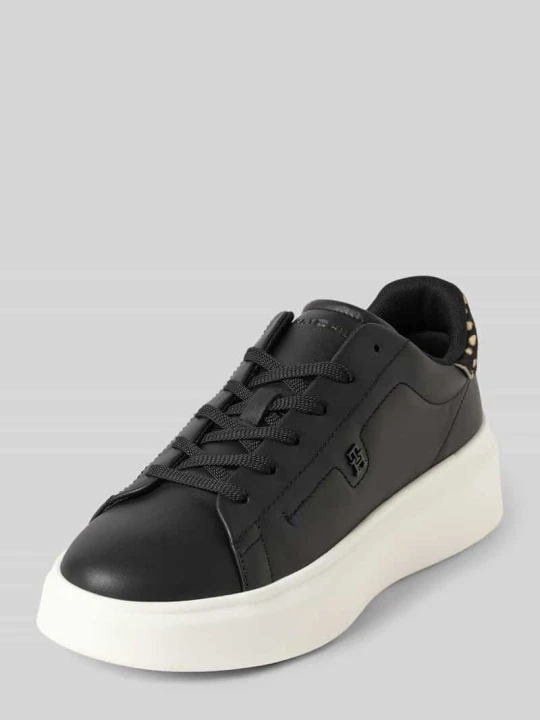 Zdjęcie produktu Sneakersy niskie z naturalnej skóry nappa Tommy Hilfiger Czarny