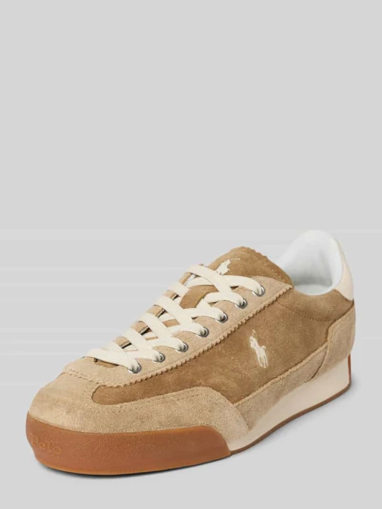 Zdjęcie produktu Niskie trampki z prawdziwego zamszu model 'HESTER' Polo Ralph Lauren Beżowy