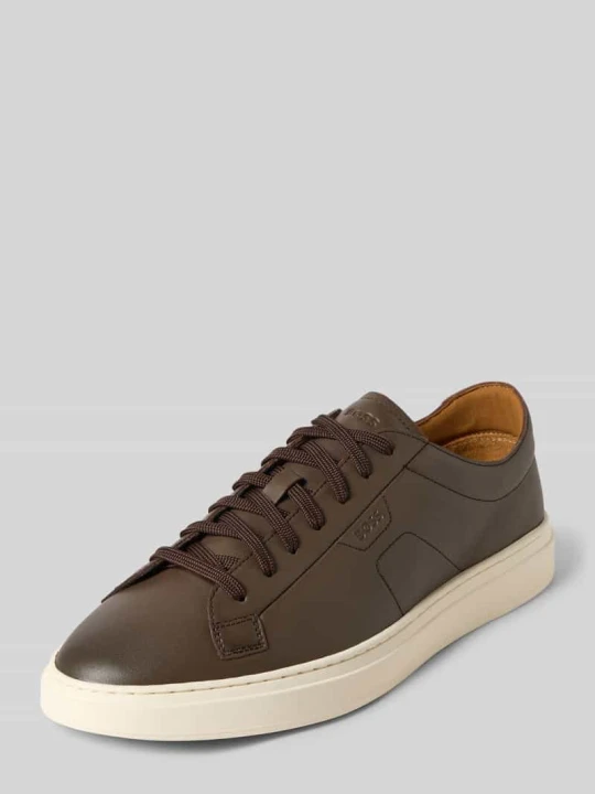 Zdjęcie produktu Sneakersy o niskim kroju ze skóry Model 'KIERAN_TENN_BUSTD' Boss Ciemnobrązowy