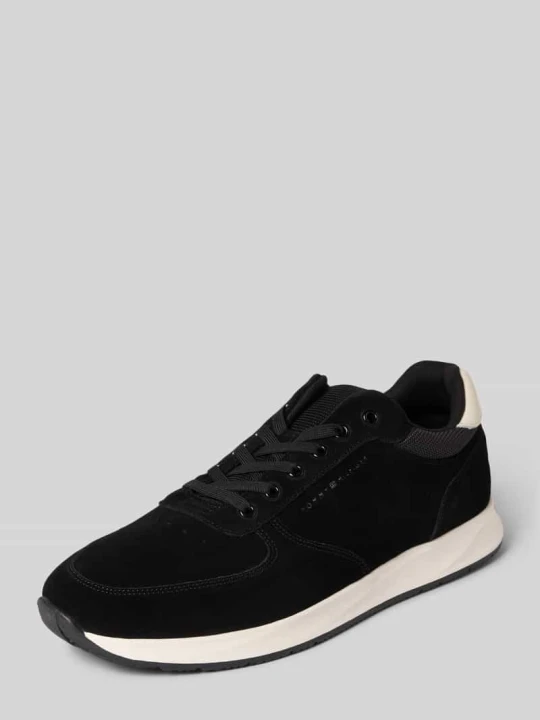 Zdjęcie produktu Sneakersy niskie ze skóry naturalnej model ‘NEWPORT’ Tommy Hilfiger Czarny