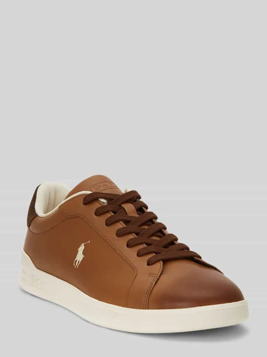 Zdjęcie produktu Sneakersy o niskim kroju z naturalnej skóry Polo Ralph Lauren Średniobrązowy