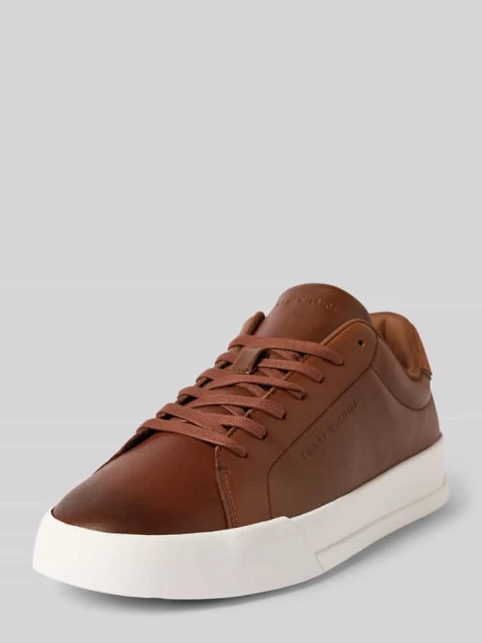 Zdjęcie produktu Sneakersy niskie ze skóry naturalnej Tommy Hilfiger Koniakowy