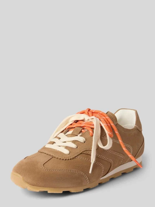 Zdjęcie produktu Niskie sneakersy z mieszanki zamszu model 'FABIANA 4B' Marc O'Polo Piaskowy
