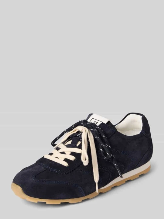 Zdjęcie produktu Niskie sneakersy z mieszanki zamszu model 'FABIANA 4B' Marc O'Polo Ciemnoniebieski