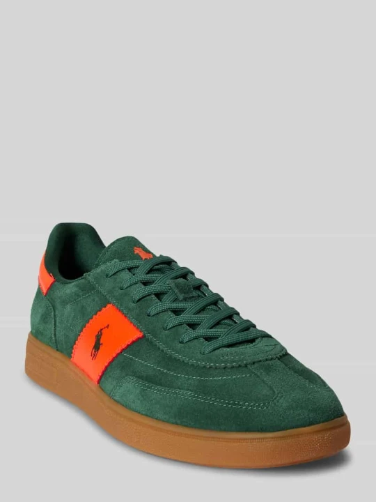Zdjęcie produktu Niskie sneakersy z weluru Polo Ralph Lauren Ciemnozielony