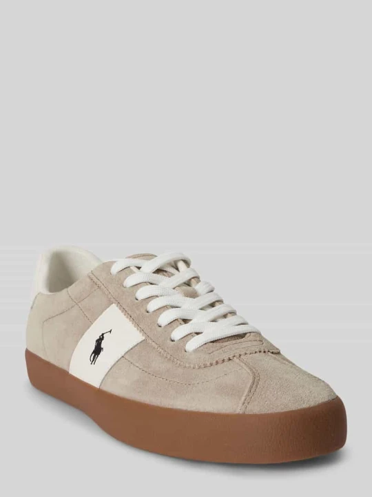 Zdjęcie produktu Niskie sneakersy z weluru Polo Ralph Lauren Beżowy