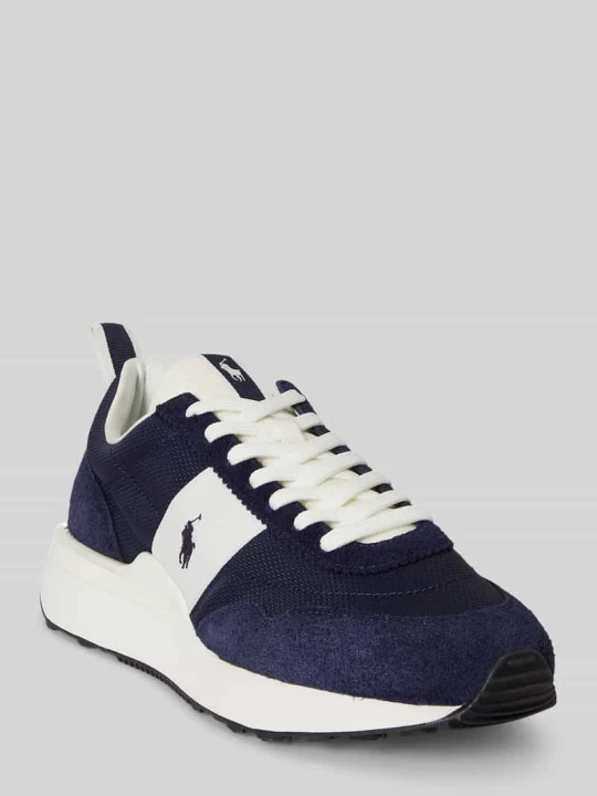 Zdjęcie produktu Niskie sneakersy z weluru Polo Ralph Lauren Ciemnoniebieski
