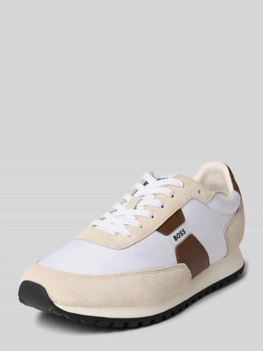 Zdjęcie produktu Niskie sneakersy z skórzanymi detalami model 'PARKOUR-L_RUNN_NYBDS' Boss Biały
