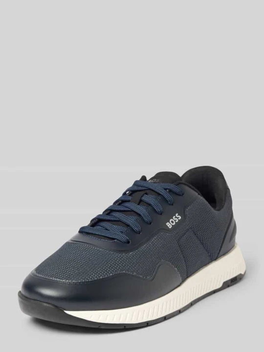Zdjęcie produktu Sneakersy o niskim kroju z amortyzującą podeszwą model 'TITANIUM_RUNN' Boss Granatowy