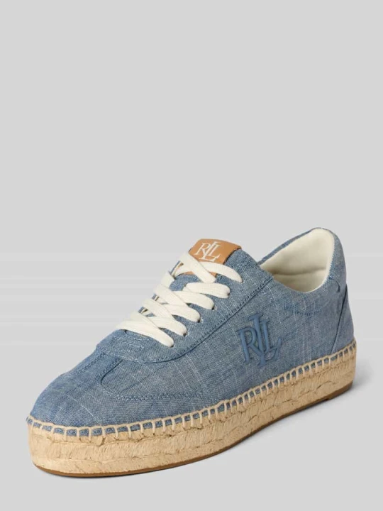 Zdjęcie produktu Sneakersy o niskim kroju z espadrylową podeszwą Lauren Ralph Lauren Jeansowy niebieski