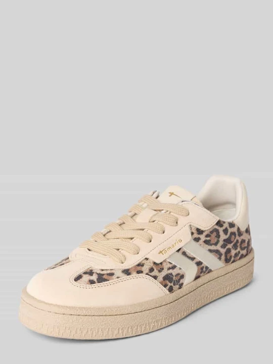 Zdjęcie produktu Sneakersy o niskim kroju z naturalnej skóry Tamaris Beżowy