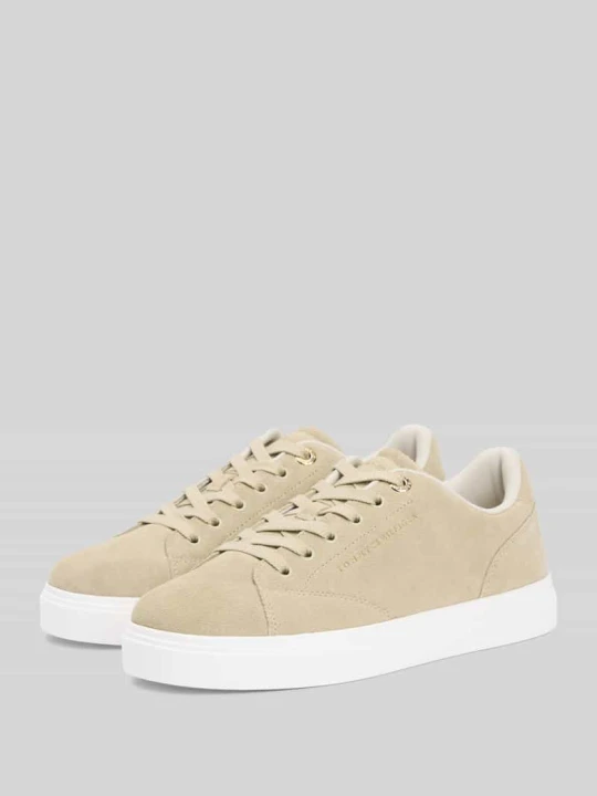 Zdjęcie produktu Sneakersy o niskim kroju z naturalnej skóry Tommy Hilfiger Beżowy
