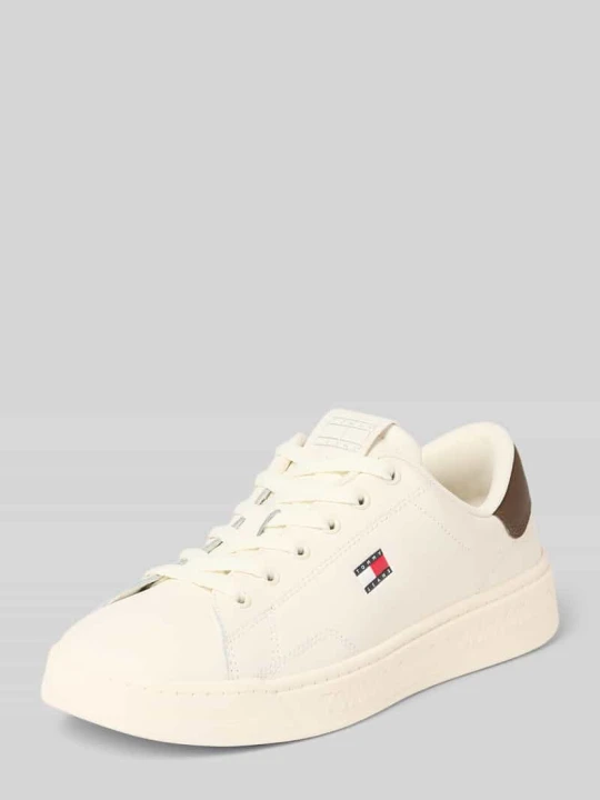 Zdjęcie produktu Sneakersy o niskim kroju z naturalnej skóry Tommy Jeans Biały