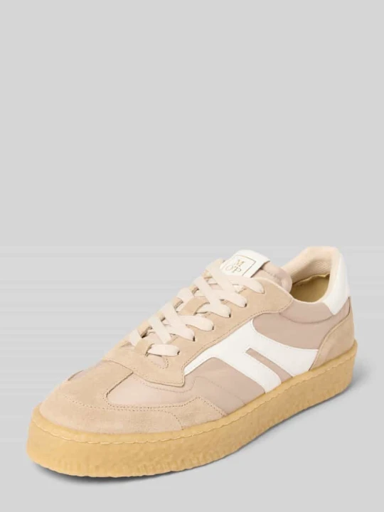 Zdjęcie produktu Sneakersy o niskim kroju z prawdziwej mieszanki skóry i tkaniny model 'Cortney W2M' Marc O'Polo Piaskowy