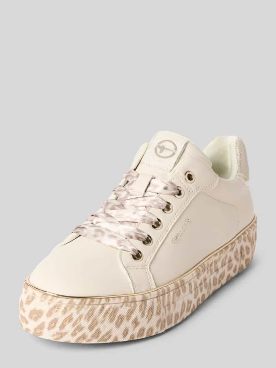 Zdjęcie produktu Sneakersy o niskim kroju z wiązaniem Tamaris Biały