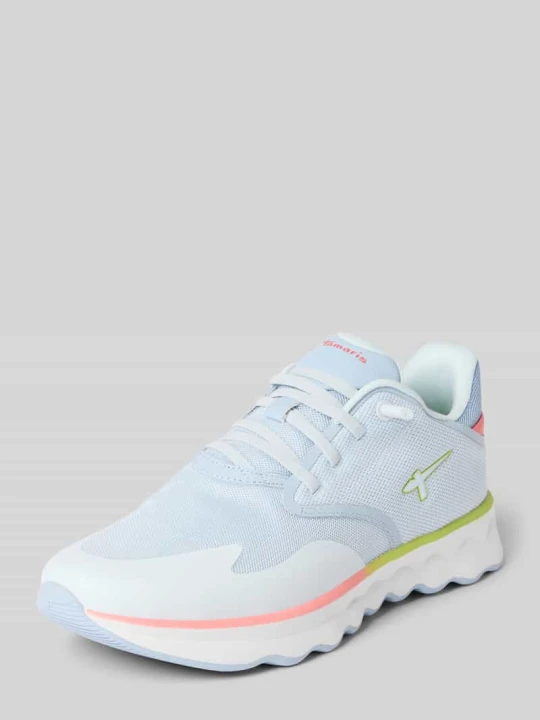 Zdjęcie produktu Sneakersy o niskim kroju z wyhaftowanym logo Tamaris Jasnoniebieski