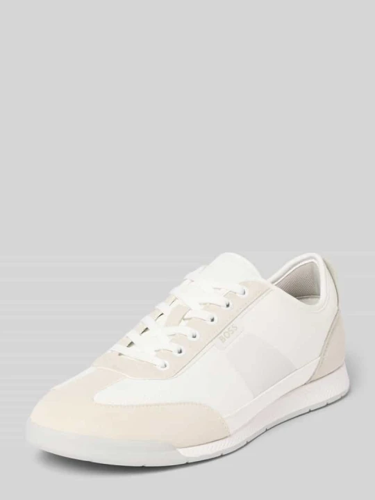 Zdjęcie produktu Sneakersy o niskim kroju ze skórzanym obszyciem model 'Nitan_Lowp_txmx' Boss Biały