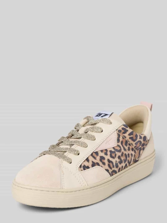 Zdjęcie produktu Sneakersy o niskim kroju ze zwierzęcym nadrukiem Tamaris Écru