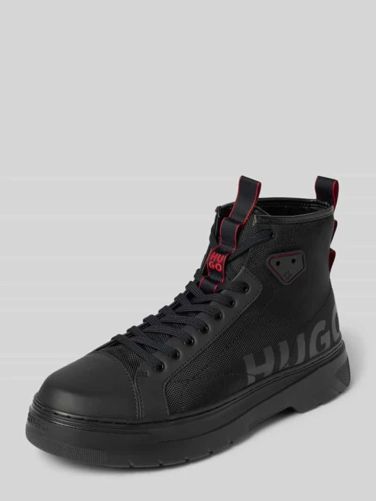 Zdjęcie produktu Sneakersy o wysokim kroju w stylu butów trekkingowych model 'URIAN' Hugo Czarny
