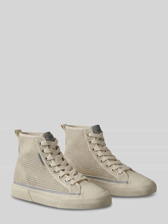 Zdjęcie produktu Sneakersy o wysokim kroju z czystej bawełny Calvin Klein Piaskowy
