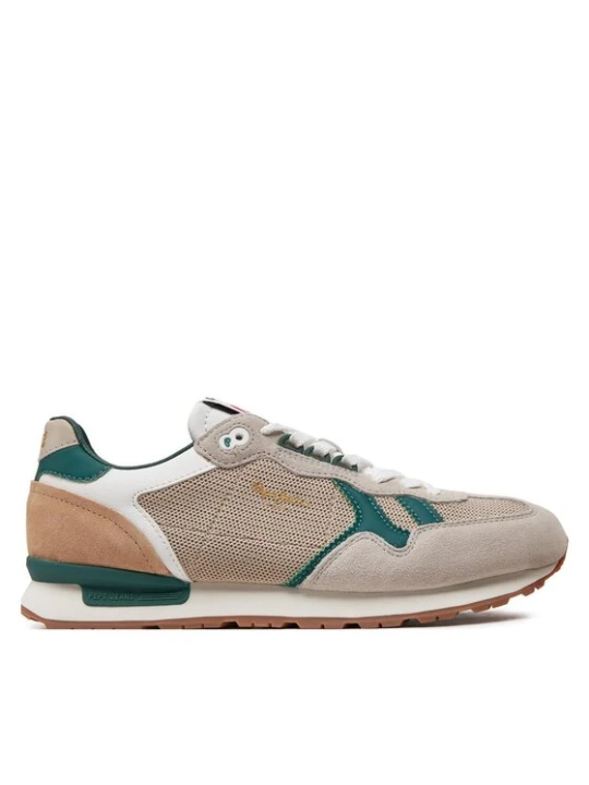 Zdjęcie produktu Sneakersy Pepe Jeans Brit Retro M PMS40004 Écru Kremowy