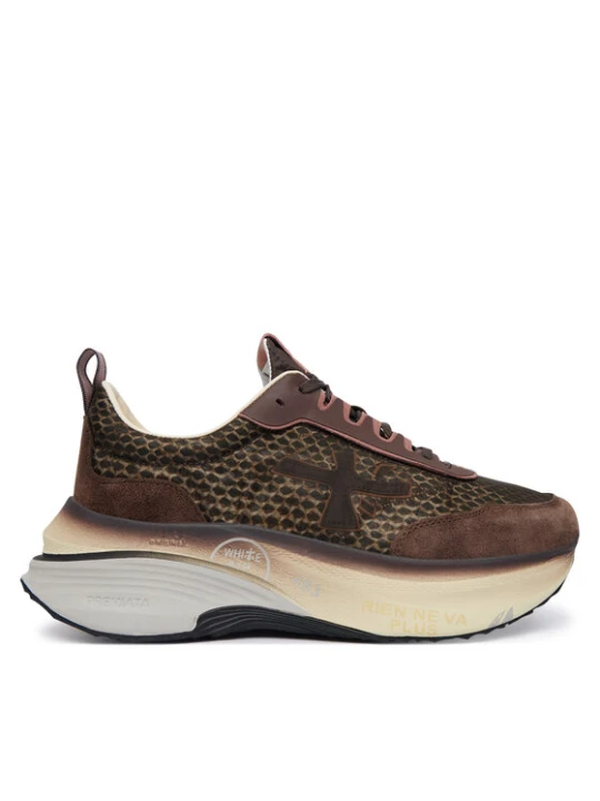Zdjęcie produktu Sneakersy Premiata Hill Var 8547 Brązowy ciemny