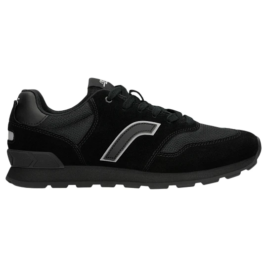 Zdjęcie produktu Czarne sneakersy relaks z materiału i dwoiny welurowej r 34202-81