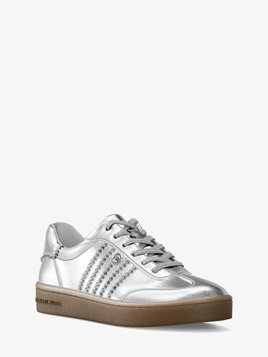 Zdjęcie produktu Sneakersy Scotty z metalicznej skóry z ozdobami Michael Kors SREBRNY (Srebrny)