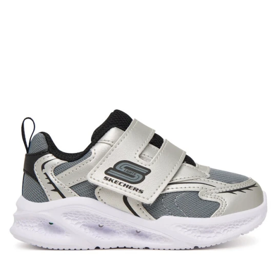 Zdjęcie produktu Sneakersy Skechers Meteor-Lights - Glow 401498N/SLBK Srebrny