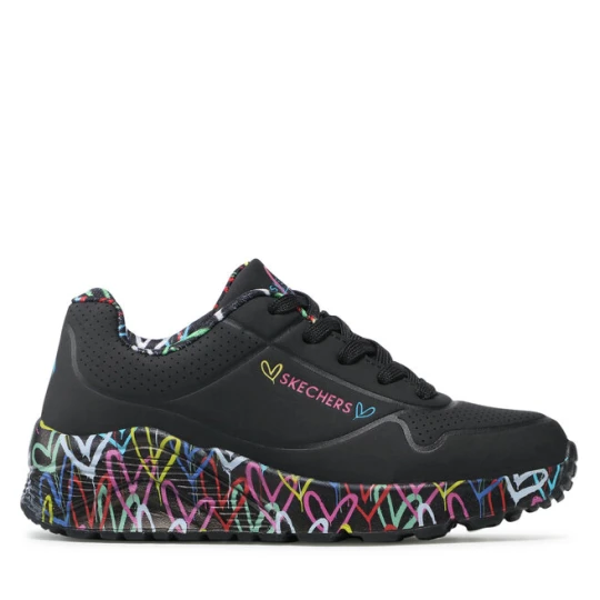 Zdjęcie produktu Sneakersy Skechers Uno Lite Lovely Luv 314976L/BKMT Czarny