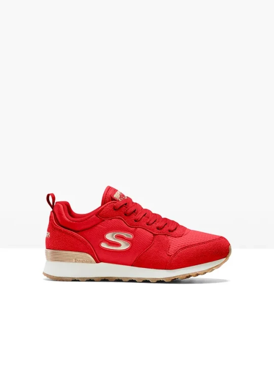 Zdjęcie produktu Sneakersy Skechers z pianką memory BonPrix czerwony