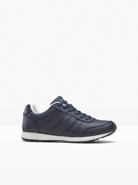 Zdjęcie produktu Sneakersy skórzane BonPrix niebieski