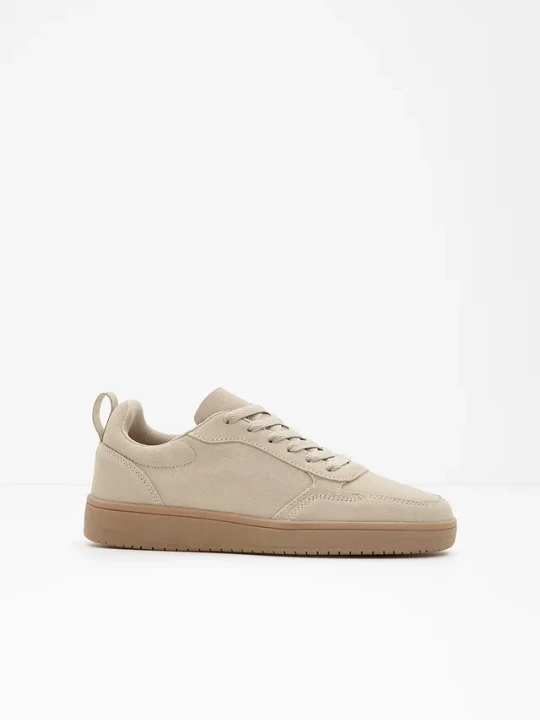 Zdjęcie produktu Sneakersy skórzane BonPrix beżowy