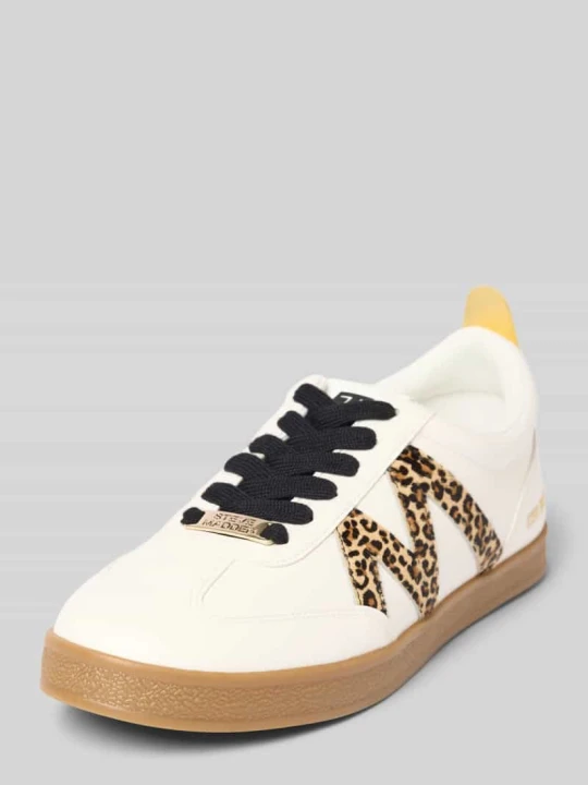 Zdjęcie produktu Sneakersy skórzane z aplikacją z logo model ‘DEGREE’ Steve Madden Złamany biały