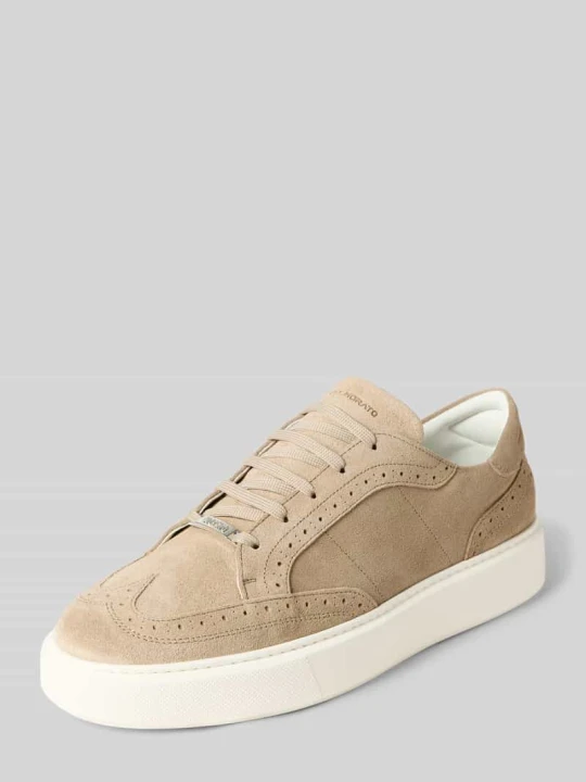 Zdjęcie produktu Sneakersy skórzane z ażurowym wzorem model ‘OWELL SUEDE’ Antony Morato Beżowy