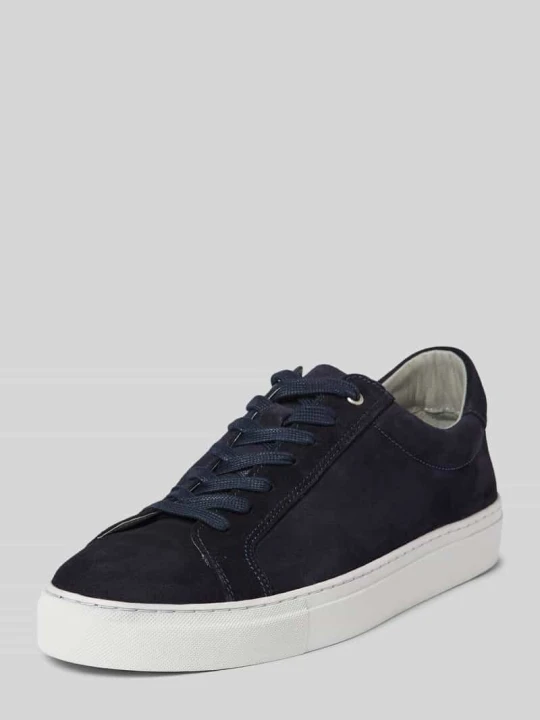 Zdjęcie produktu Sneakersy skórzane z detalem z logo model ‘Summer’ Digel Granatowy