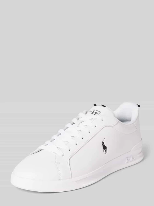 Zdjęcie produktu Sneakersy skórzane z nadrukiem z logo Polo Ralph Lauren Biały