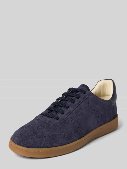 Zdjęcie produktu Sneakersy skórzane z napisem z logo model ‘velluto misto ike’ JOOP! Granatowy