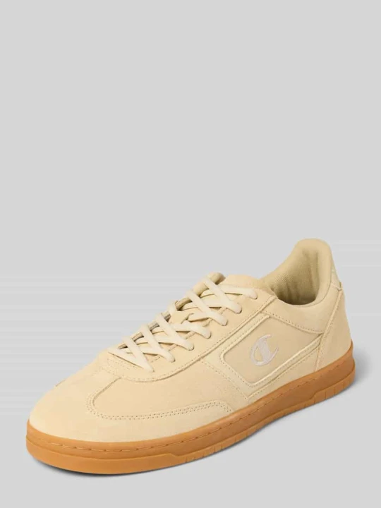 Zdjęcie produktu Skórzane sneakersy z haftowanym logo Model 'CL78 LS' Champion Piaskowy