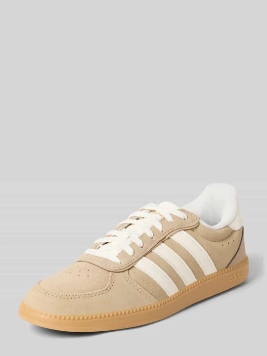 Zdjęcie produktu Sneakersy ze skóry z wiązaniem Model 'BREAKNET SLEEK' Adidas Piaskowy