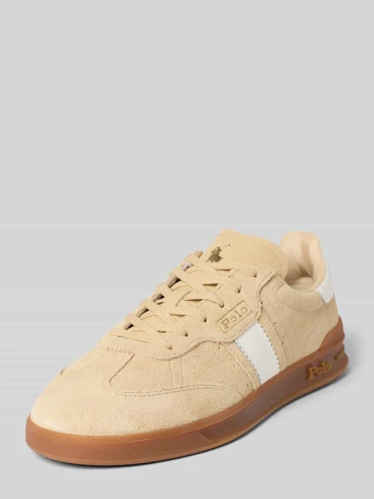 Zdjęcie produktu Sneakersy ze skóry ze sznurowaniem model 'HERITAGE AERA' Polo Ralph Lauren Beżowy