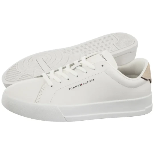 Zdjęcie produktu Sneakersy TH Court Lth Detail Ess Ecru / Classic Beige FM0FM05367 0LE (TH1219-f) Tommy Hilfiger