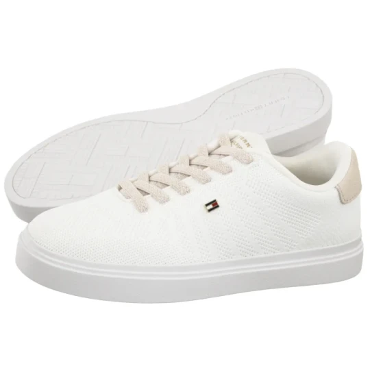 Zdjęcie produktu Sneakersy TH Feminine Cupsole Knit White/Soft Cream FW0FW09289 0LH (TH1509-a) Tommy Hilfiger