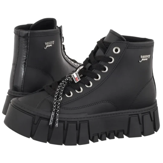 Zdjęcie produktu Sneakersy Tjw Platform Sneaker Leather Mc Black EN0EN03133 BDS (TH1523-b) Tommy Hilfiger