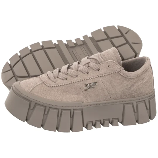 Zdjęcie produktu Sneakersy Tjw Platform Sneaker Suede Limestone Dust EN0EN03132 PKE (TH1524-a) Tommy Hilfiger