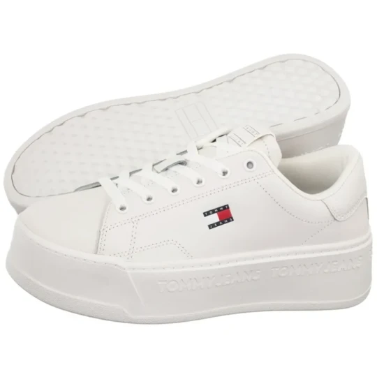 Zdjęcie produktu Sneakersy Tjw Script Cupsole Flatform Ecru EN0EN02961 YBL (TH1448-a) Tommy Hilfiger