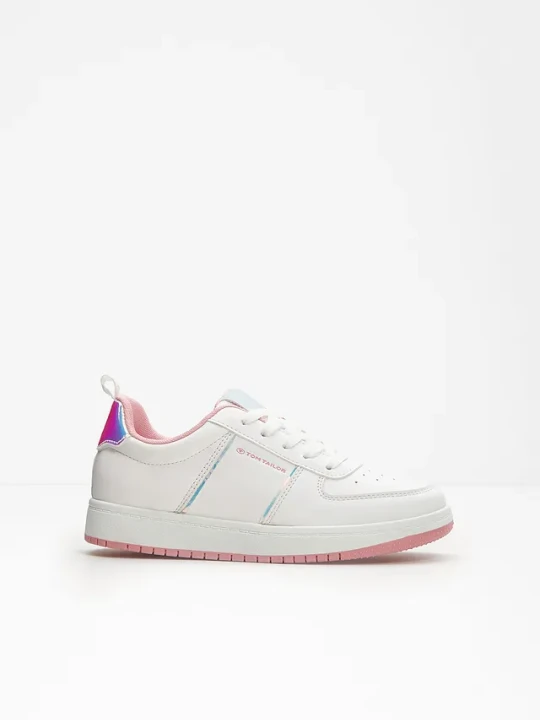 Zdjęcie produktu Sneakersy Tom Tailor o wyglądzie metalicznym BonPrix biały