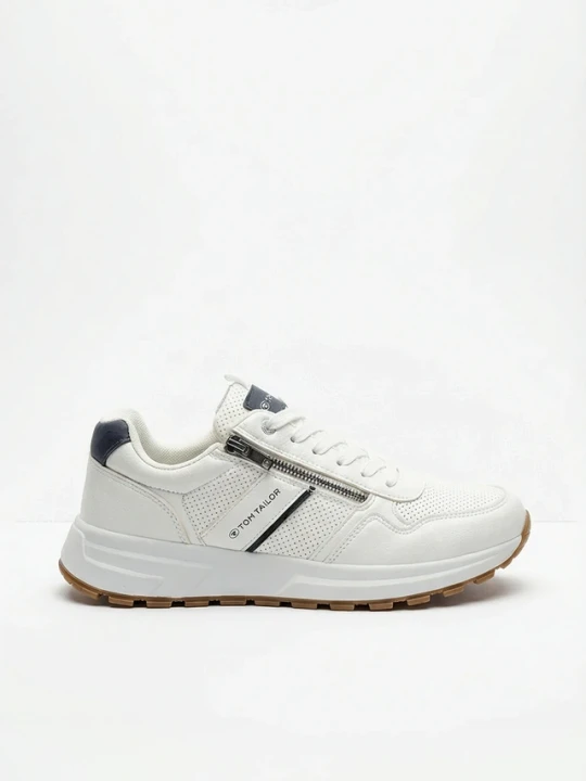 Zdjęcie produktu Sneakersy Tom Tailor z zamkiem BonPrix biały