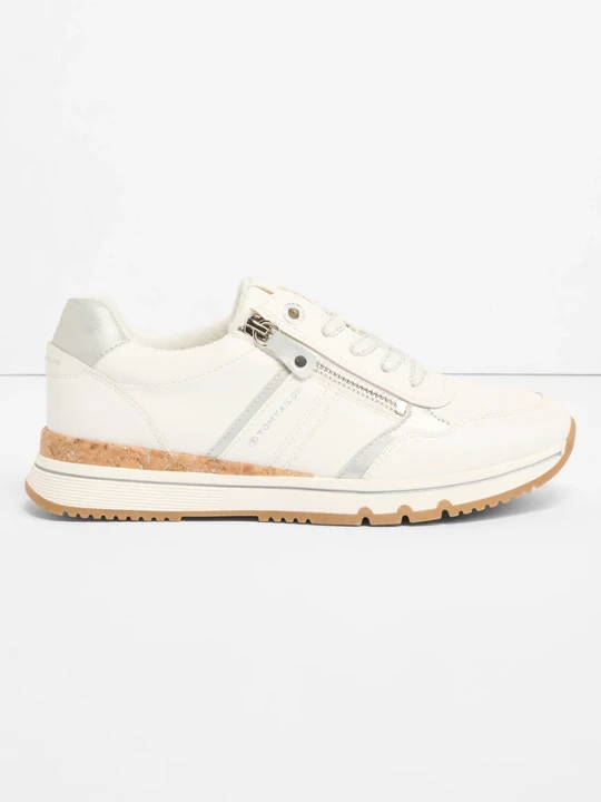 Zdjęcie produktu Sneakersy Tom Tailor z zamkiem BonPrix biały